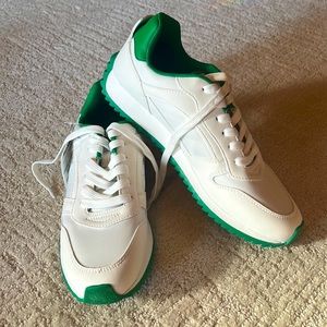White & Green Sneakers from Steve Madden